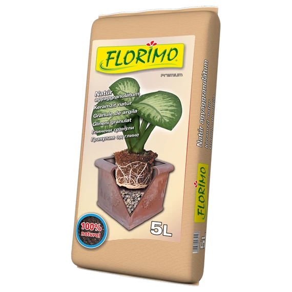 FLORIMO® Agyaggranulátum natúr 5 literes