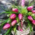Kép 3/8 - 25 cm átmérőjű fonott alapú kopogtató -pink színben
