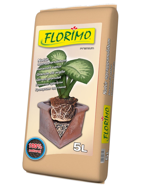 FLORIMO® Agyaggranulátum natúr 5 literes